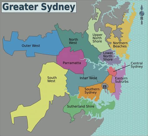 Map of Sydney Australia